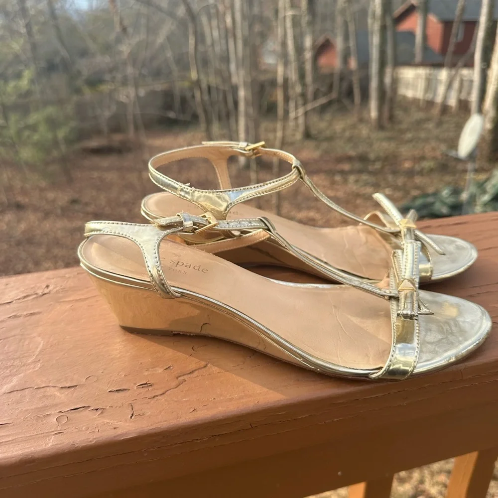 Kate Spade golden sandals